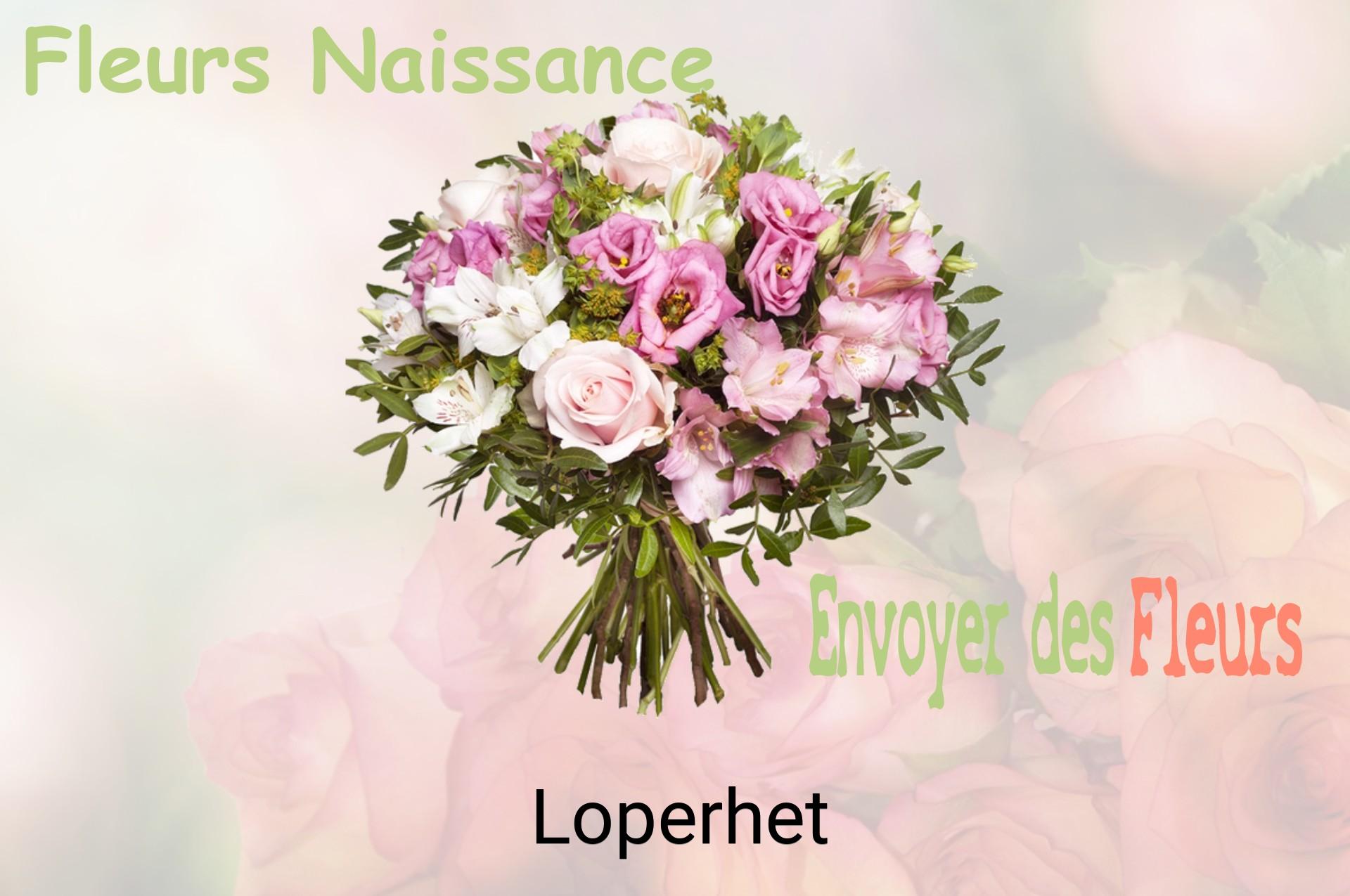 Bouquet de fleurs de naissance livré à Loperhet